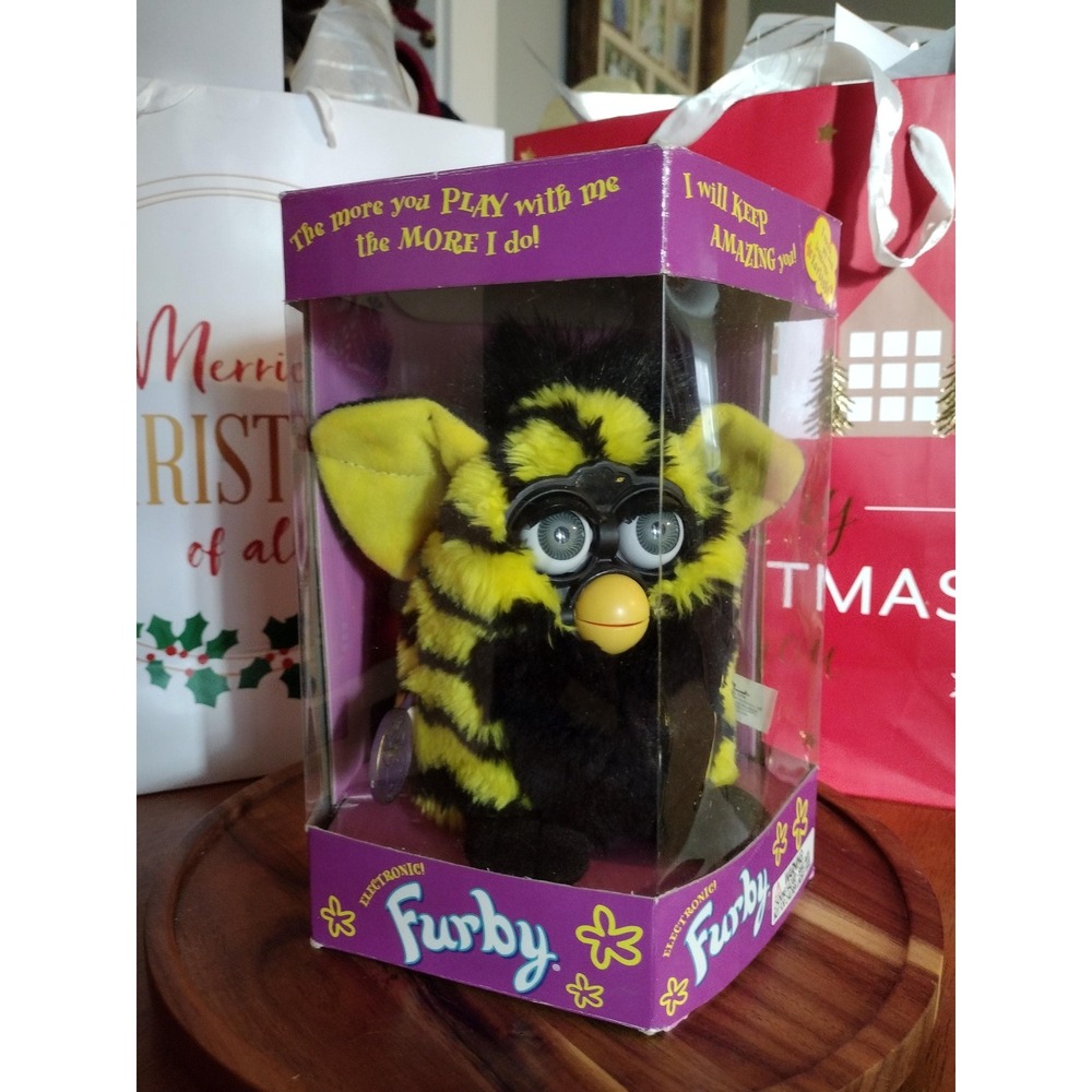 Furby Bumblebee with box- Vintage toy from 1998